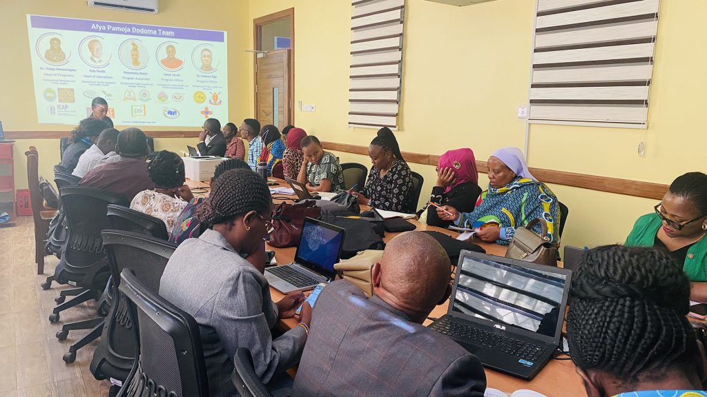 Afya Pamoja and the Community Health Management Team (CHMT) meeting in Dodoma, Tanzania